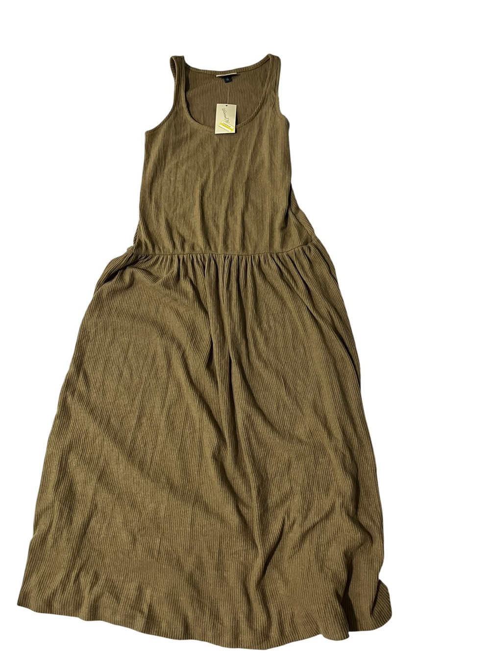 Universal Thread khaki colored Ribbed Tank Maxi Dress